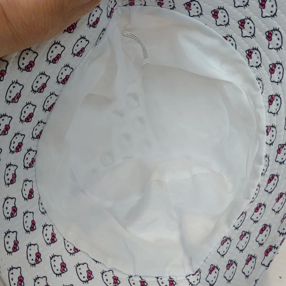 Sanrio Hello Kitty Bucket Hat White With All Over Print - Picture 2 of 7